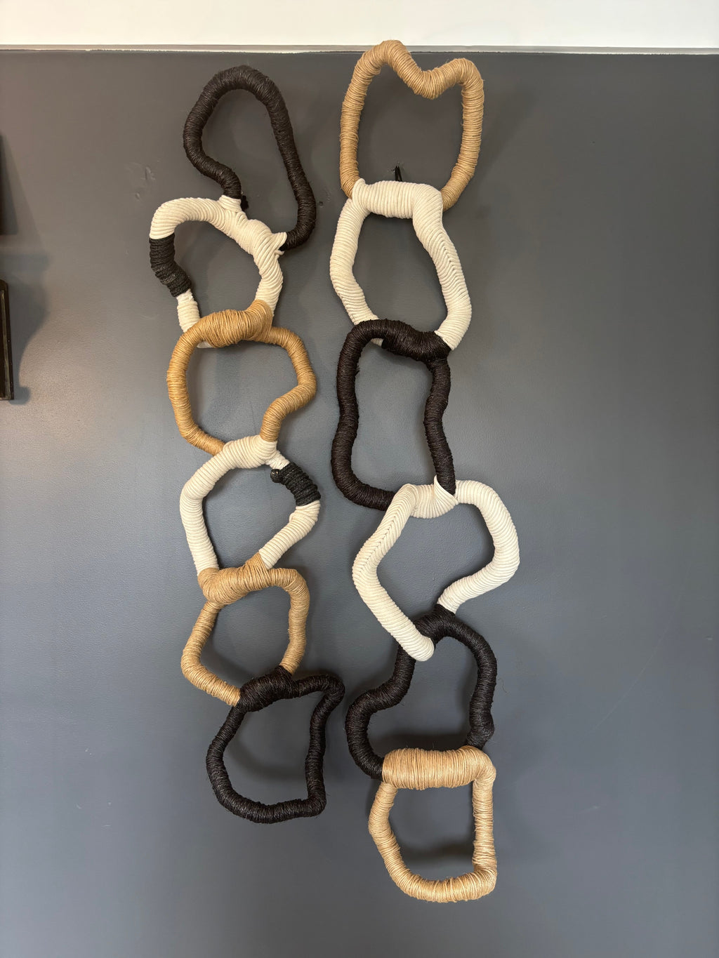 "MARÉ ENTRELAÇADA" -  escultura de parede - díptico