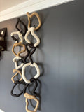 "MARÉ ENTRELAÇADA" -  escultura de parede - díptico