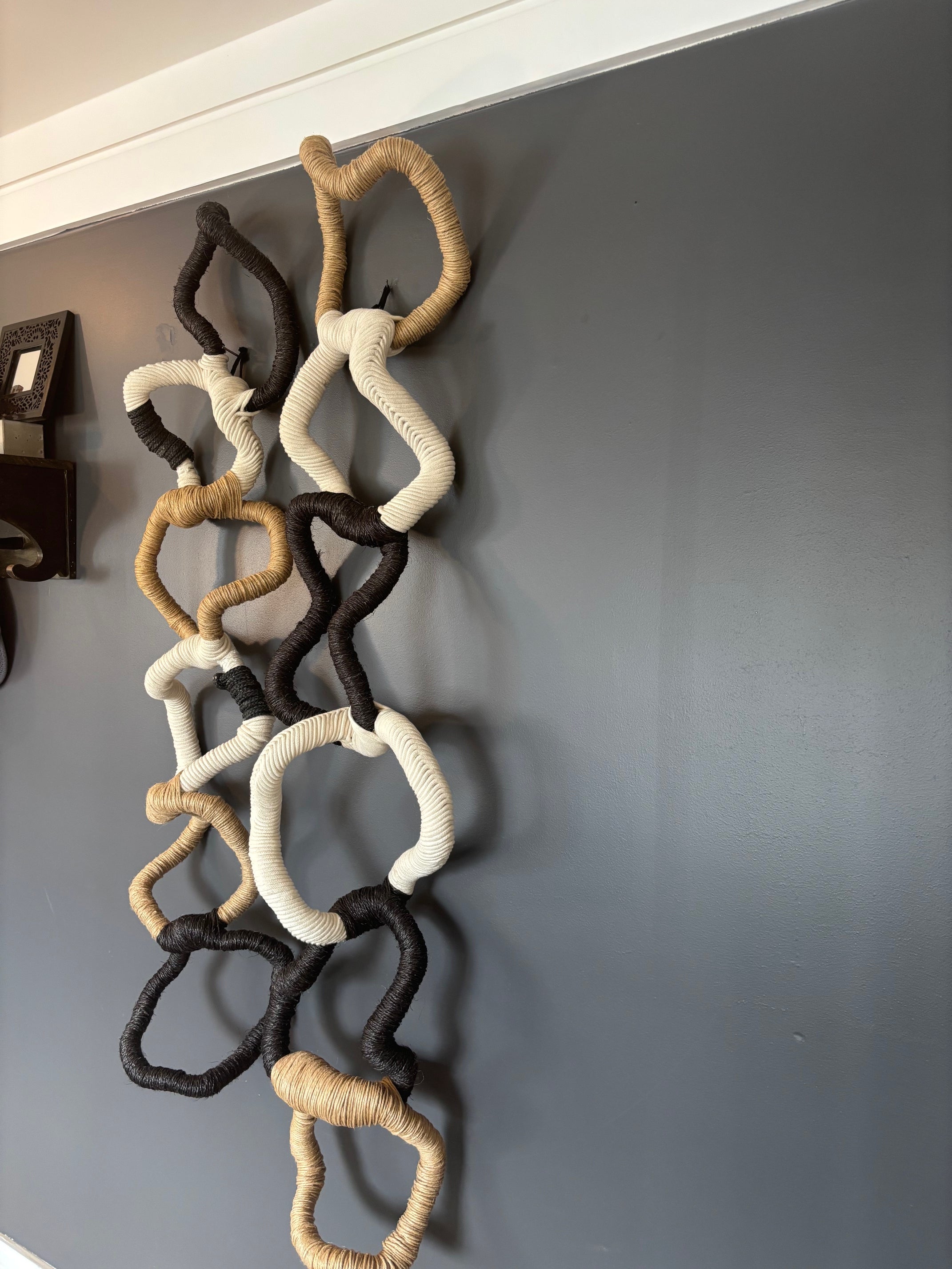 "MARÉ ENTRELAÇADA" -  escultura de parede - díptico